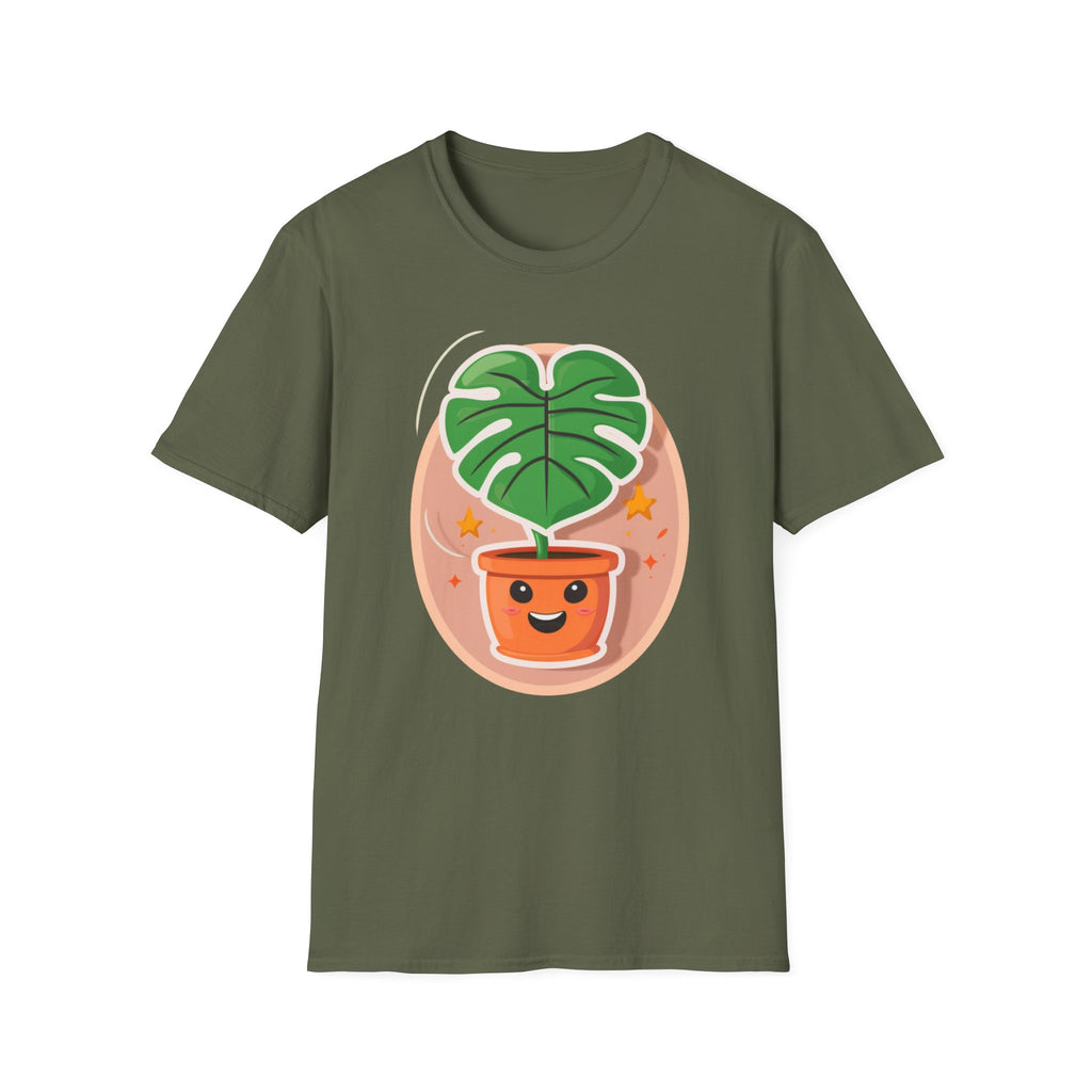 Happy Monstera One Leaf T-Shirt