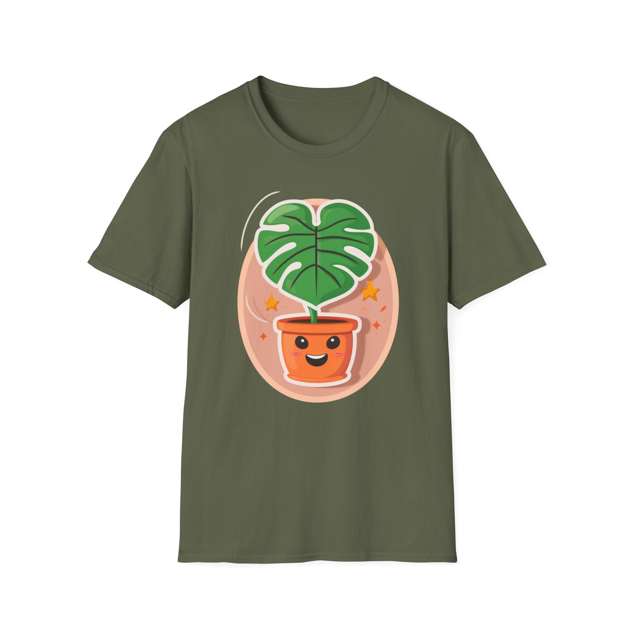 Happy Monstera One Leaf T-Shirt
