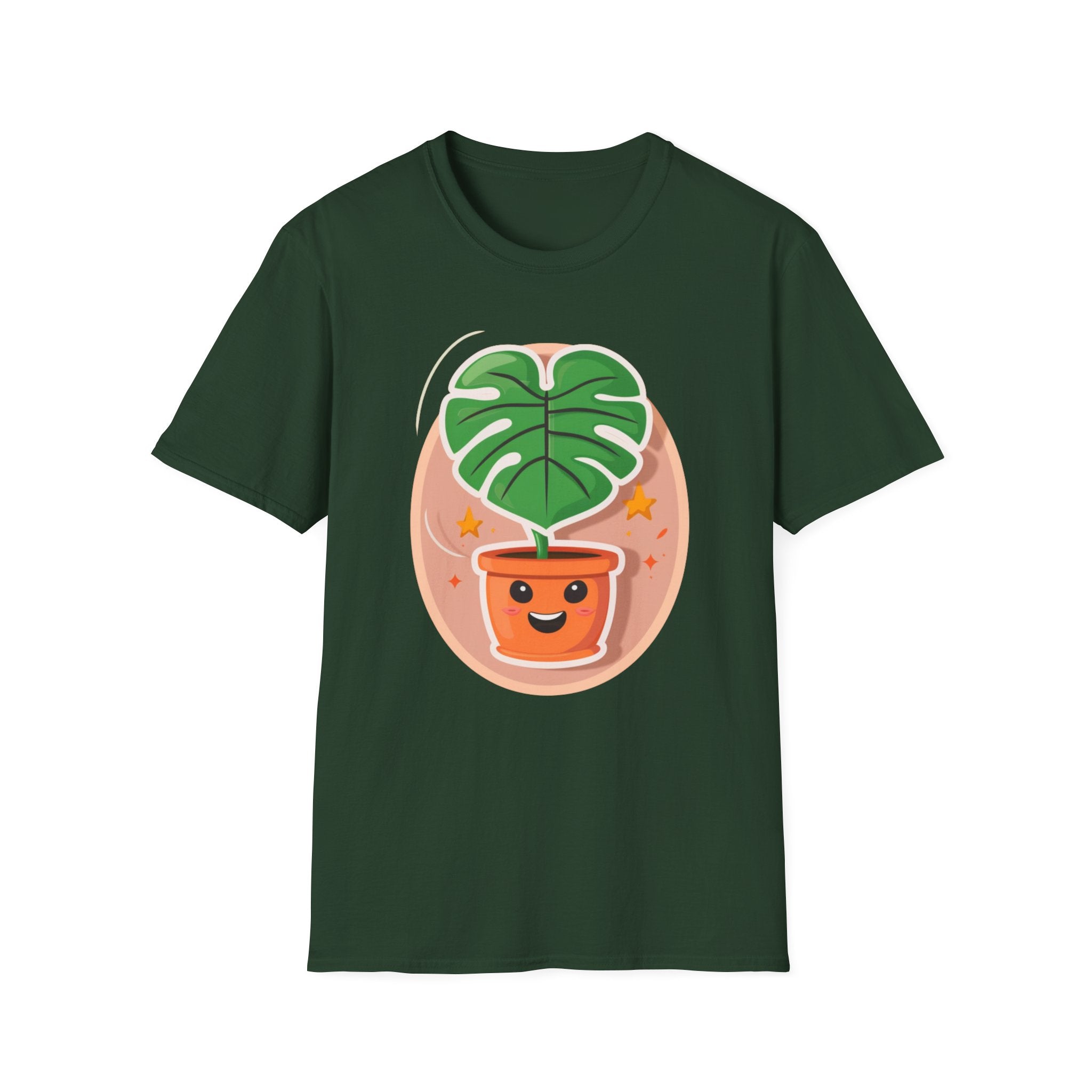 Happy Monstera One Leaf T-Shirt