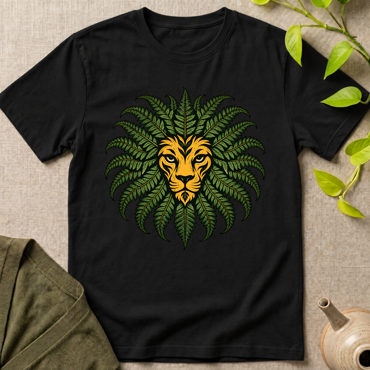 Botanical Fern Lion T-Shirt