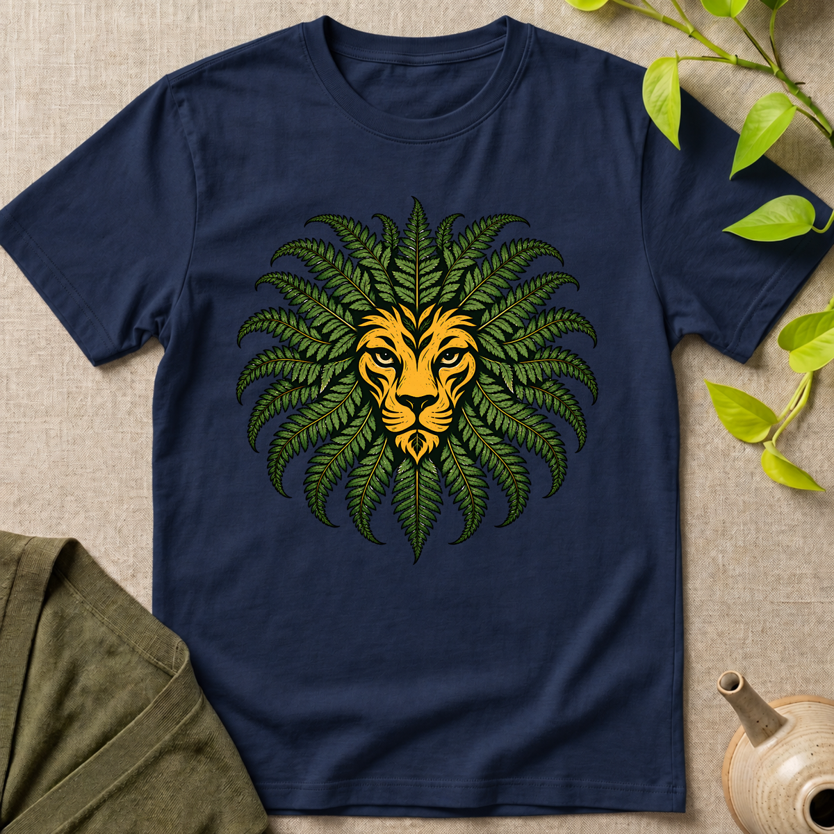 Botanical Fern Lion T-Shirt