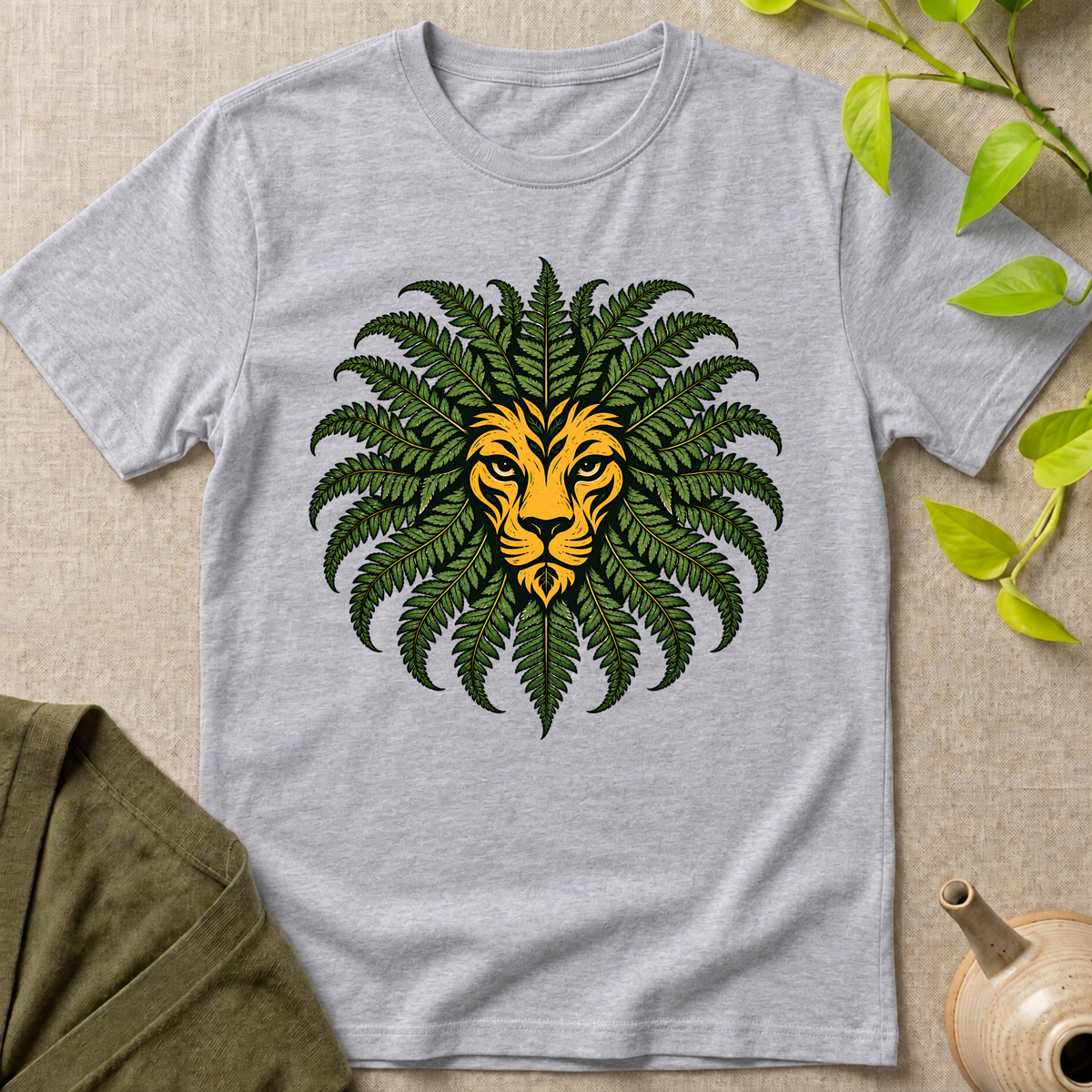 Botanical Fern Lion T-Shirt
