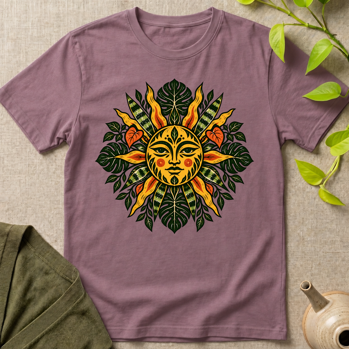 Botanical Sun Mandala T-Shirt