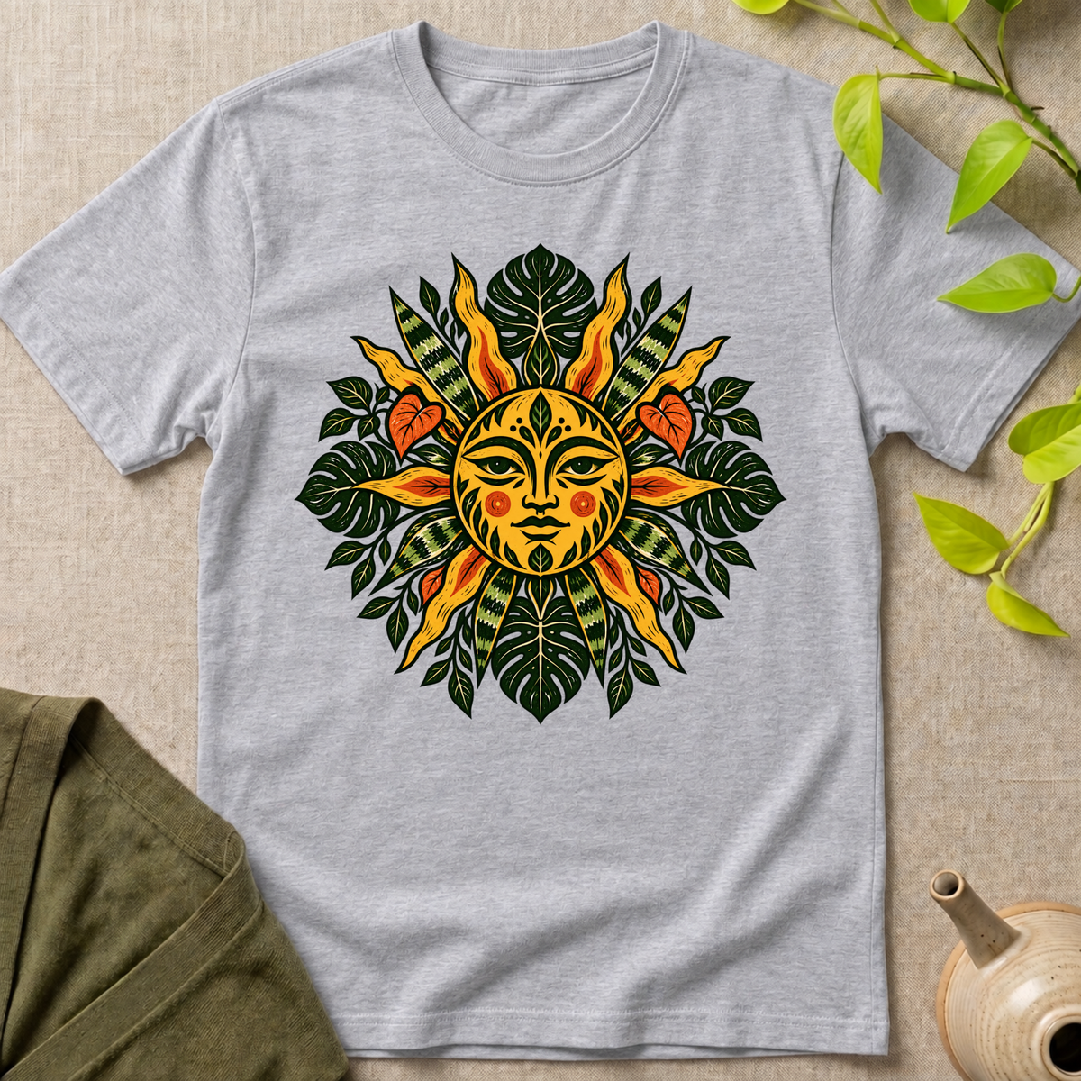 Botanical Sun Mandala T-Shirt