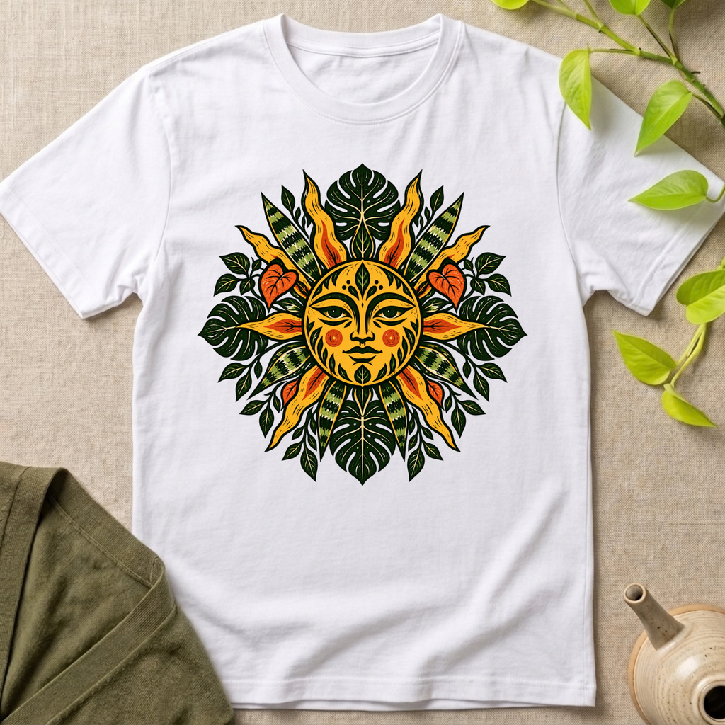 Botanical Sun Mandala T-Shirt