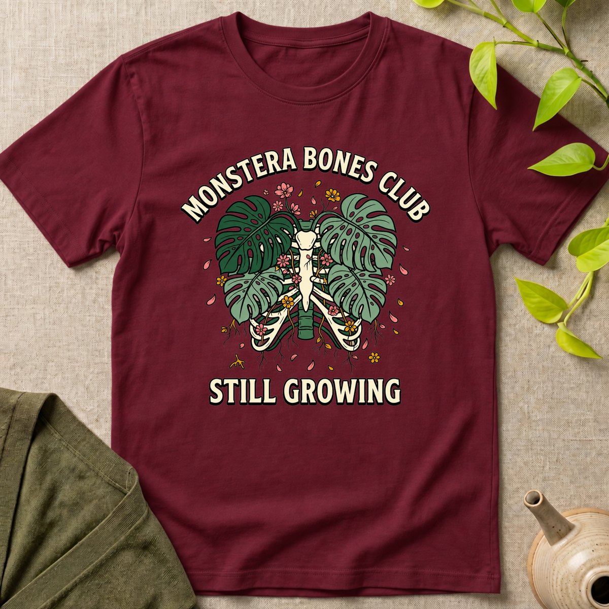 Monstera Bones Club T-Shirt