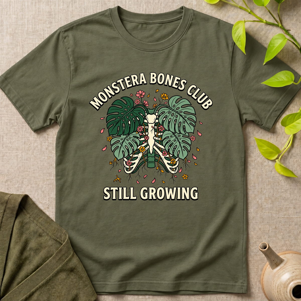 Monstera Bones Club T-Shirt