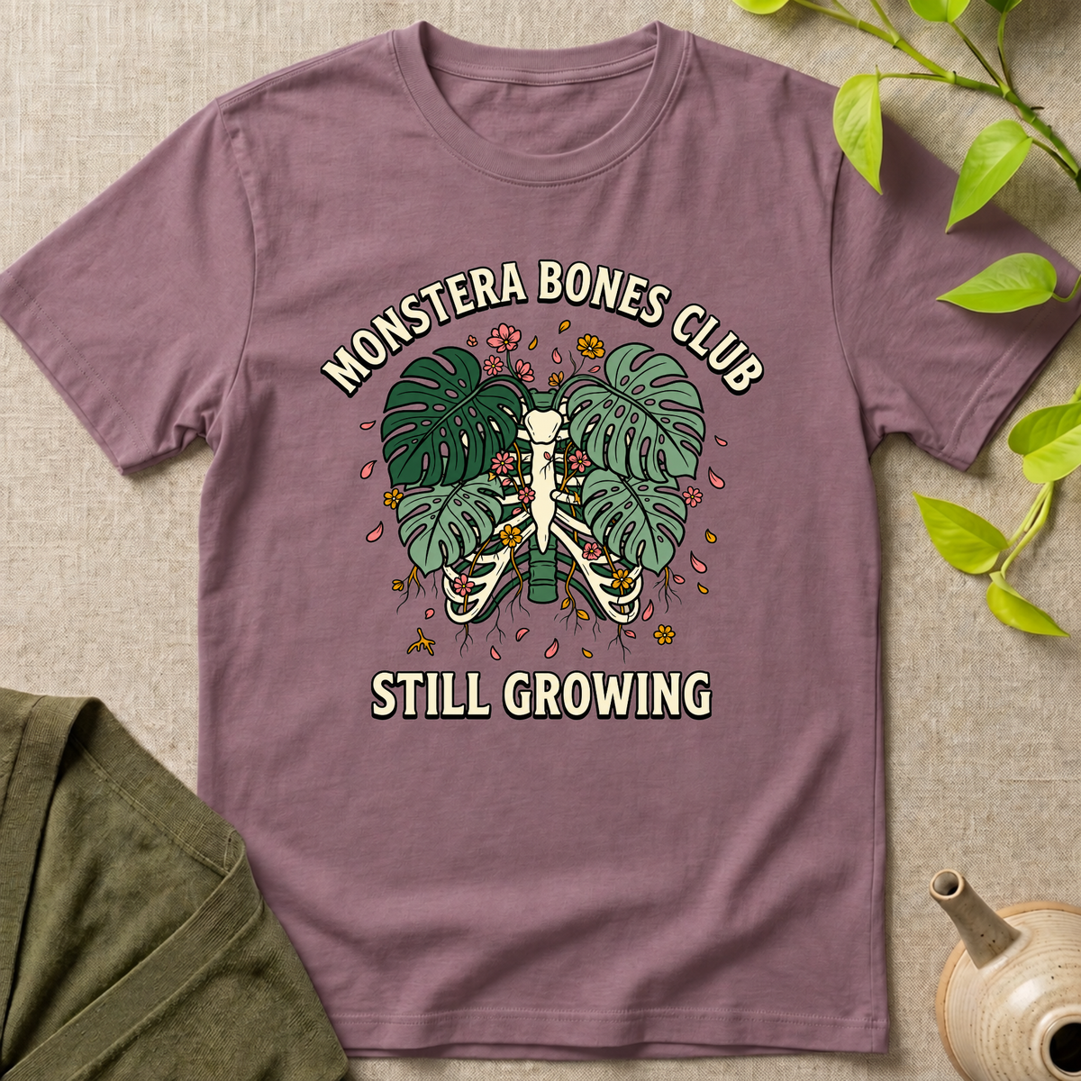 Monstera Bones Club T-Shirt