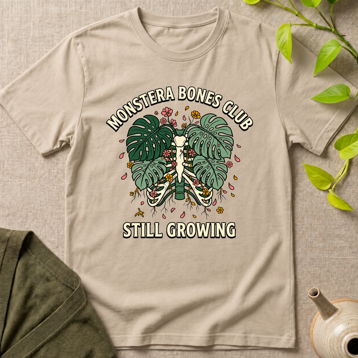 Monstera Bones Club T-Shirt