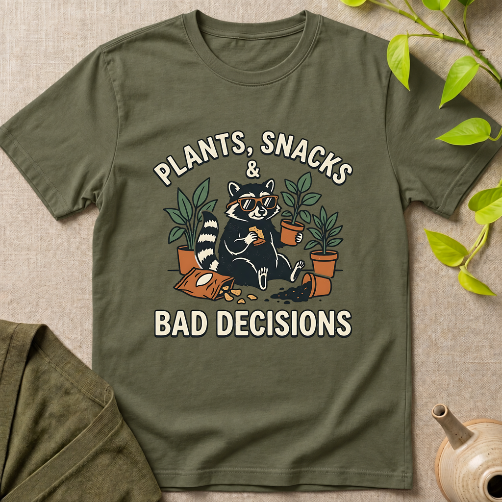 Plant Snacks Bad Decisions T-Shirt