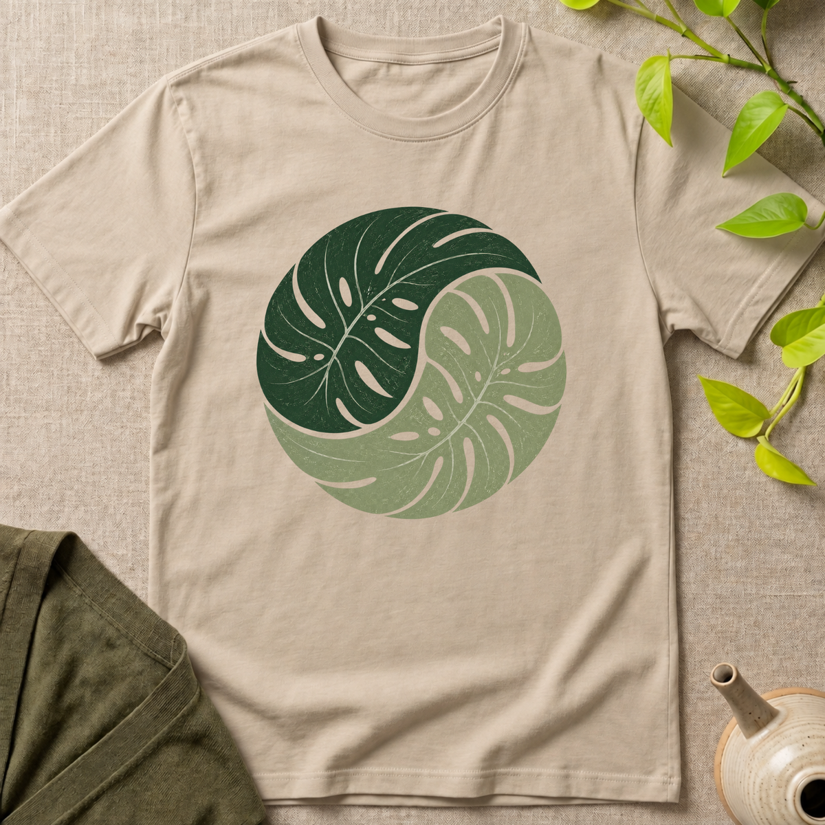 Yin Yang Leaf T-Shirt