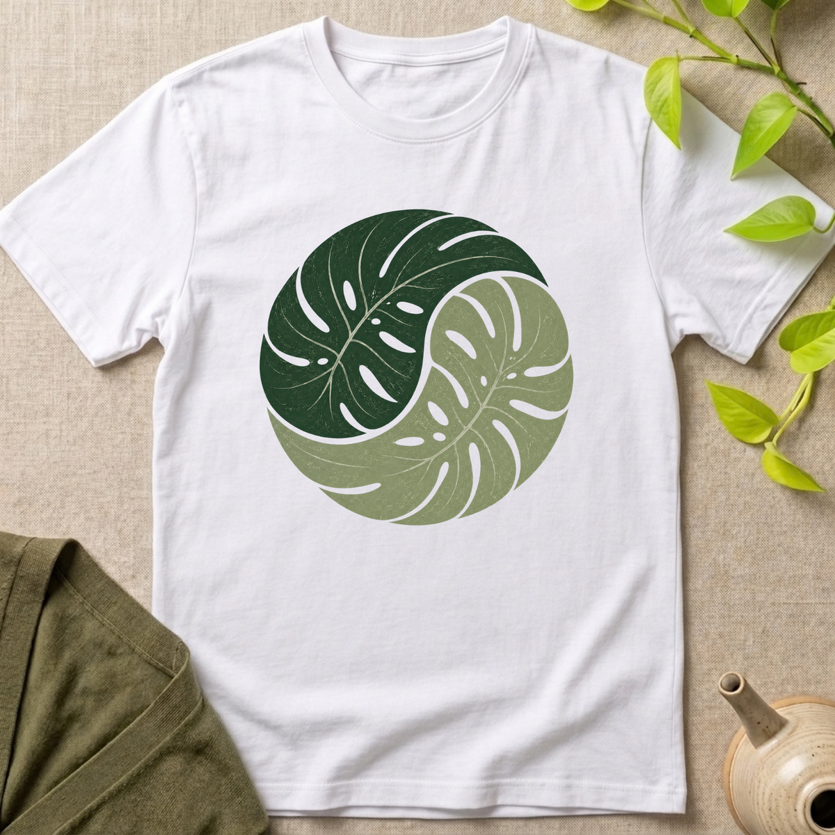 Yin Yang Leaf T-Shirt